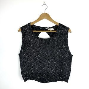 🐯2/$15🐯 KNOT SISTERS Knit Tank Open Back Black